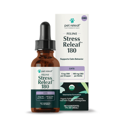 Feline Stress Releaf 180 mg Calming CBD Oil For Cats (Gatos)