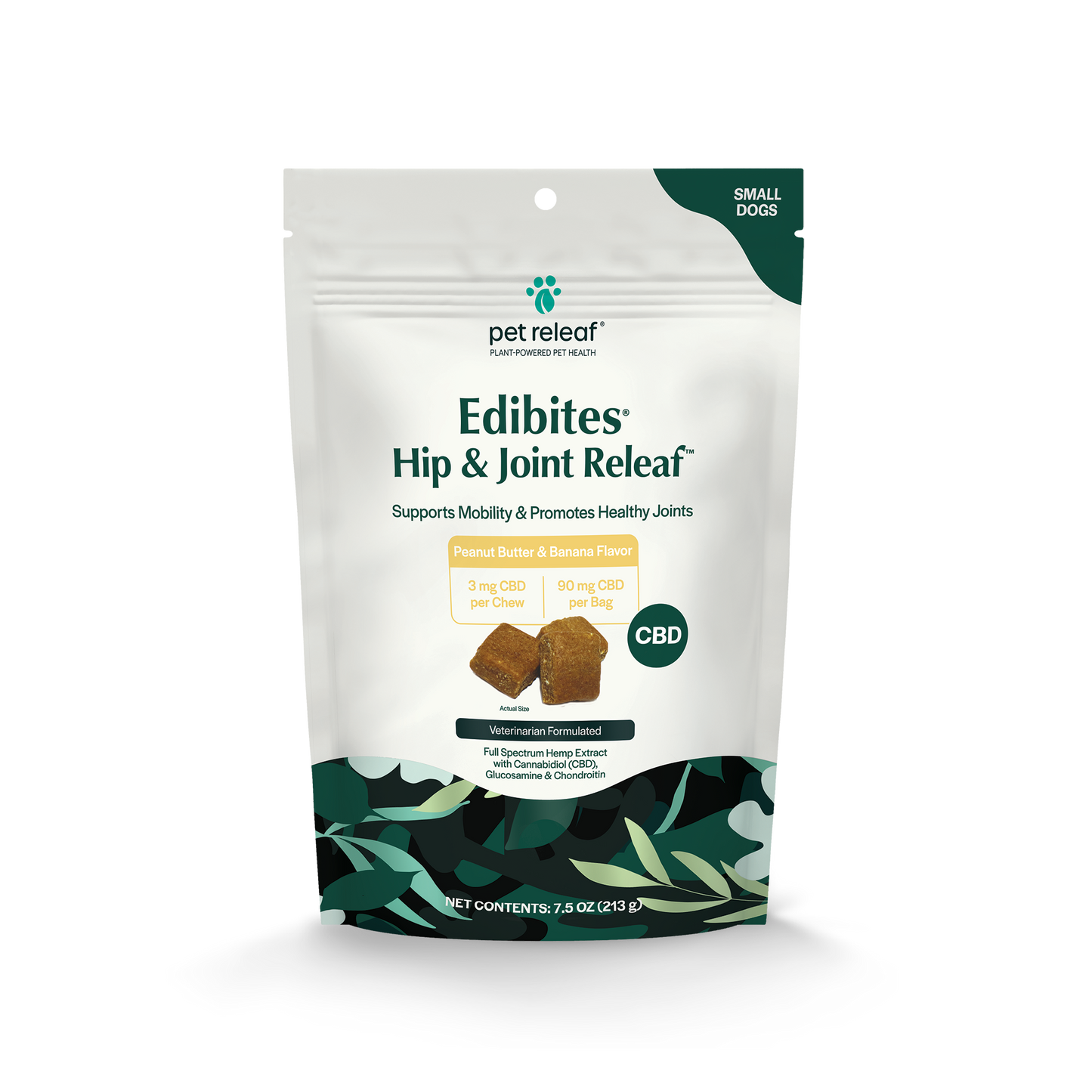 Hip & Joint Releaf CBD Edibites For Small Dogs – Peanut Butter Banana (Perros pequeños)