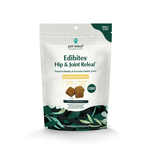 Hip & Joint Releaf CBD Edibites For Small Dogs – Peanut Butter Banana (Perros pequeños)