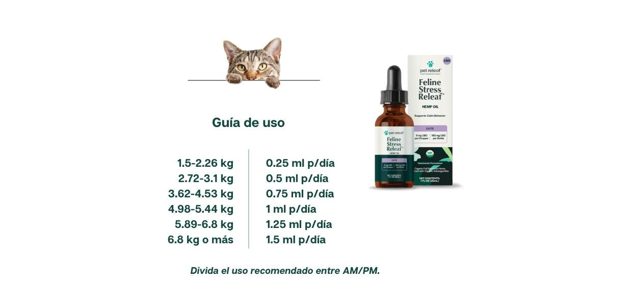 Feline Stress Releaf 180 mg Calming CBD Oil For Cats (Gatos)