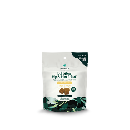 Hip & Joint Releaf CBD Edibites For Dogs – Travel Size, Peanut Butter Banana